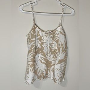 Gap Tan Tropical Tank Top, Size XS